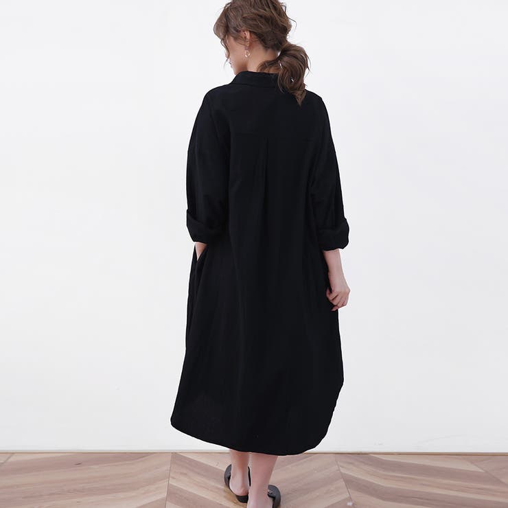 麻混素材シャツワンピ アウター レディース | Doux Belle  | 詳細画像37 