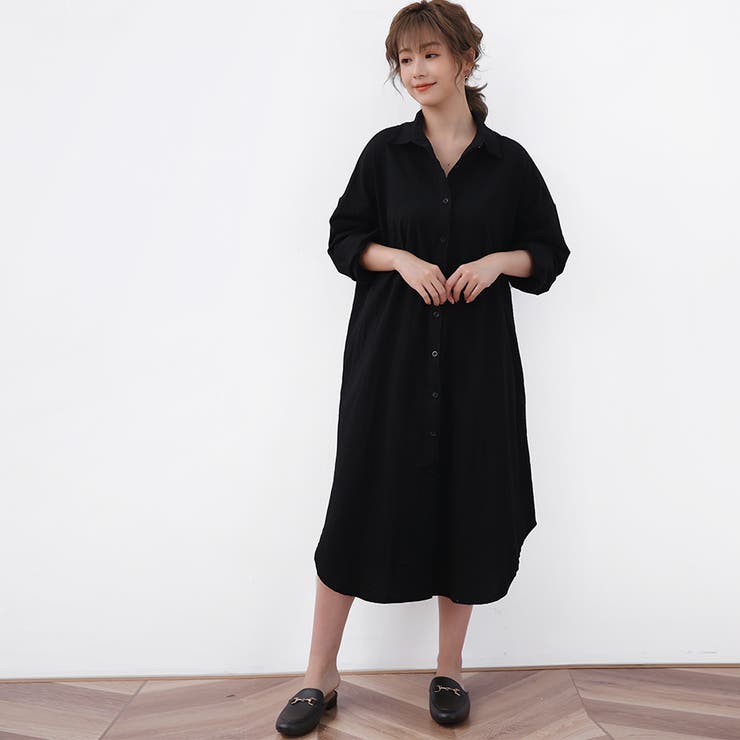 麻混素材シャツワンピ アウター レディース | Doux Belle  | 詳細画像39 