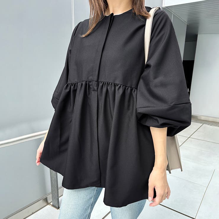 ブラック | トップス 長袖 レディースファッション | Doux Belle 