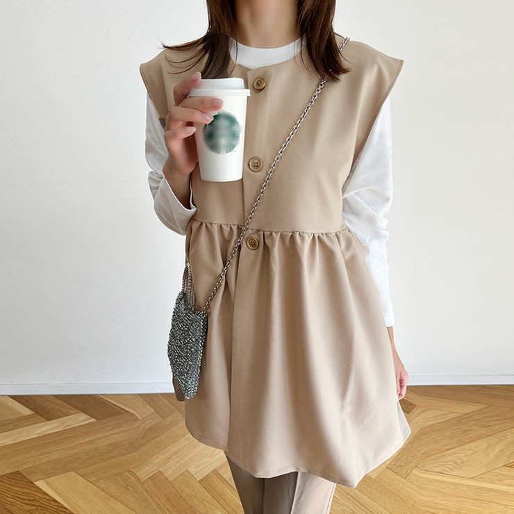 ベージュ | トップス ベスト レディースファッション | Doux Belle 