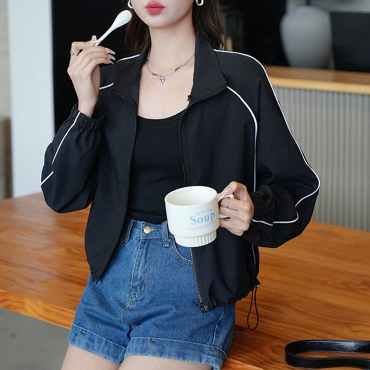 クロップド丈トラックジャケット | Doux Belle  | 詳細画像13 