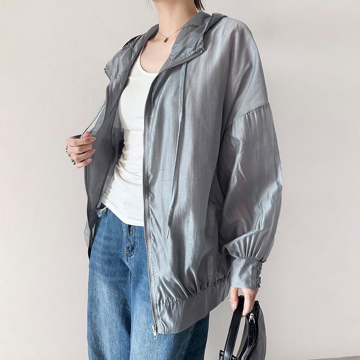 グレー | オーバーサイズシアーパーカ | Doux Belle 