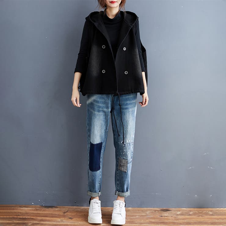 フード付きダブルボタンベスト | Doux Belle  | 詳細画像5 