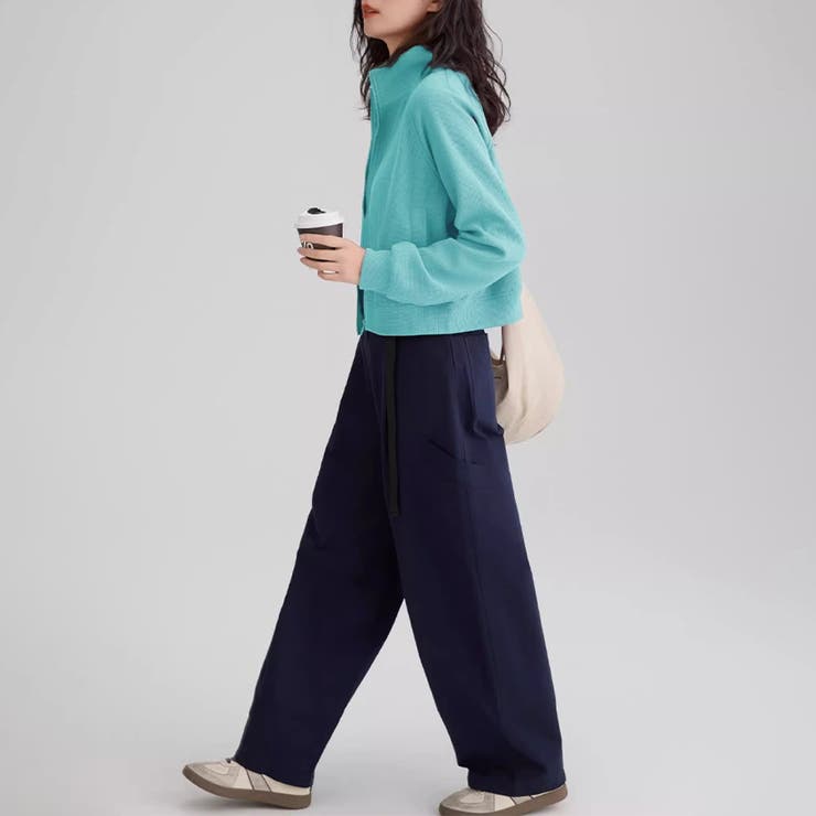 ワッフル素材ハイネックジップアップジャケット | Doux Belle  | 詳細画像10 