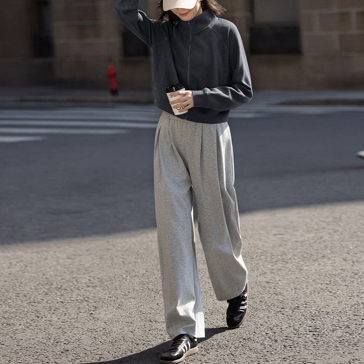 ワッフル素材ハイネックジップアップジャケット | Doux Belle  | 詳細画像14 