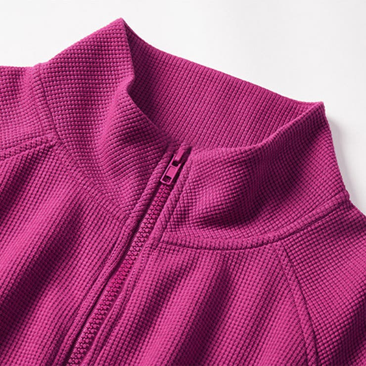 ワッフル素材ハイネックジップアップジャケット | Doux Belle  | 詳細画像17 