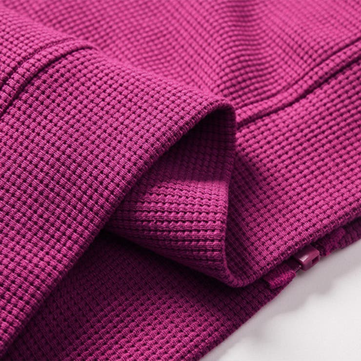 ワッフル素材ハイネックジップアップジャケット | Doux Belle  | 詳細画像20 