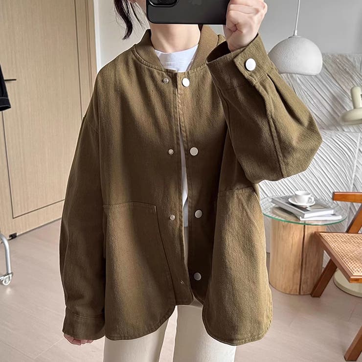 配色ボタンゆるシルエットライトジャケット | Doux Belle  | 詳細画像2 