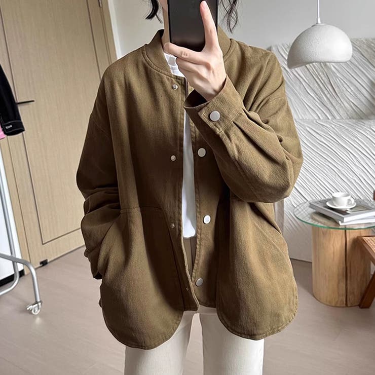 配色ボタンゆるシルエットライトジャケット | Doux Belle  | 詳細画像3 