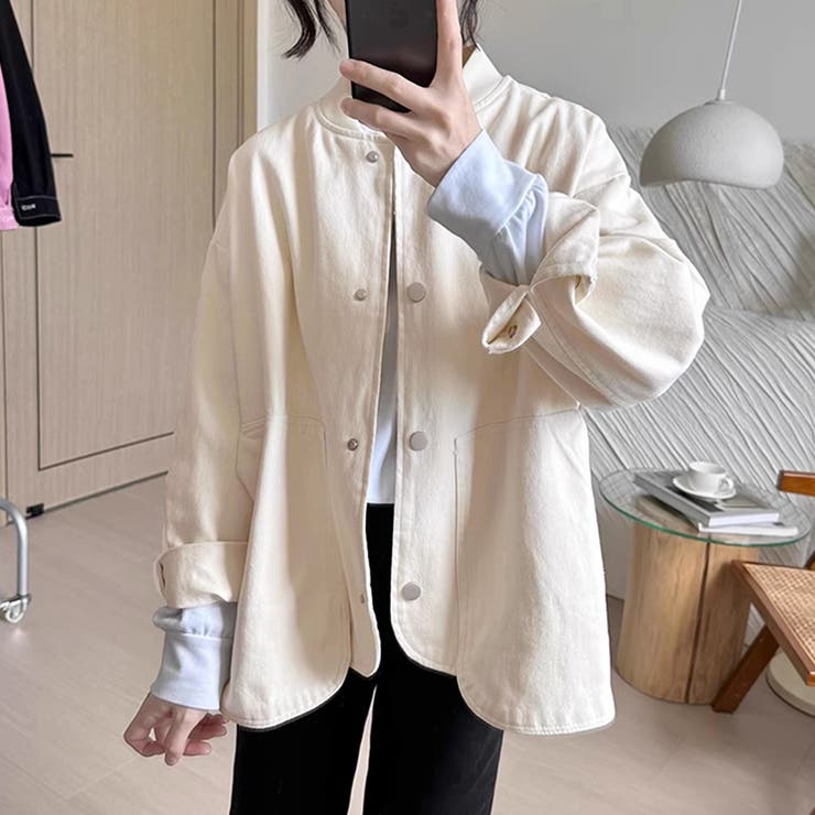 配色ボタンゆるシルエットライトジャケット | Doux Belle  | 詳細画像5 