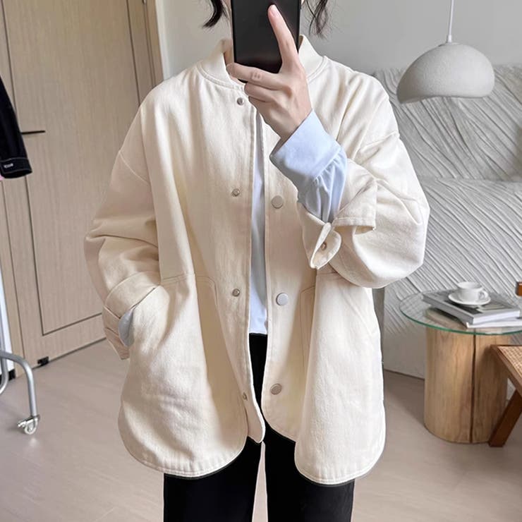 配色ボタンゆるシルエットライトジャケット | Doux Belle  | 詳細画像6 