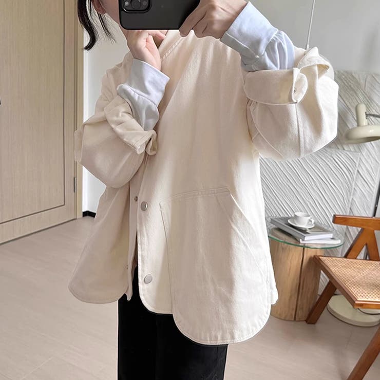 配色ボタンゆるシルエットライトジャケット | Doux Belle  | 詳細画像7 