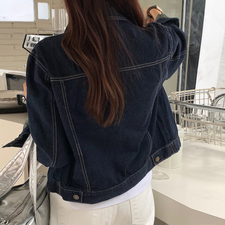 ステッチ入りクラシックデニムジャケット | Doux Belle  | 詳細画像10 