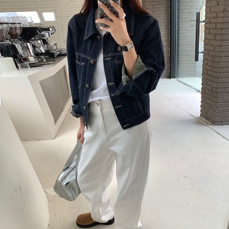 ステッチ入りクラシックデニムジャケット | Doux Belle  | 詳細画像7 