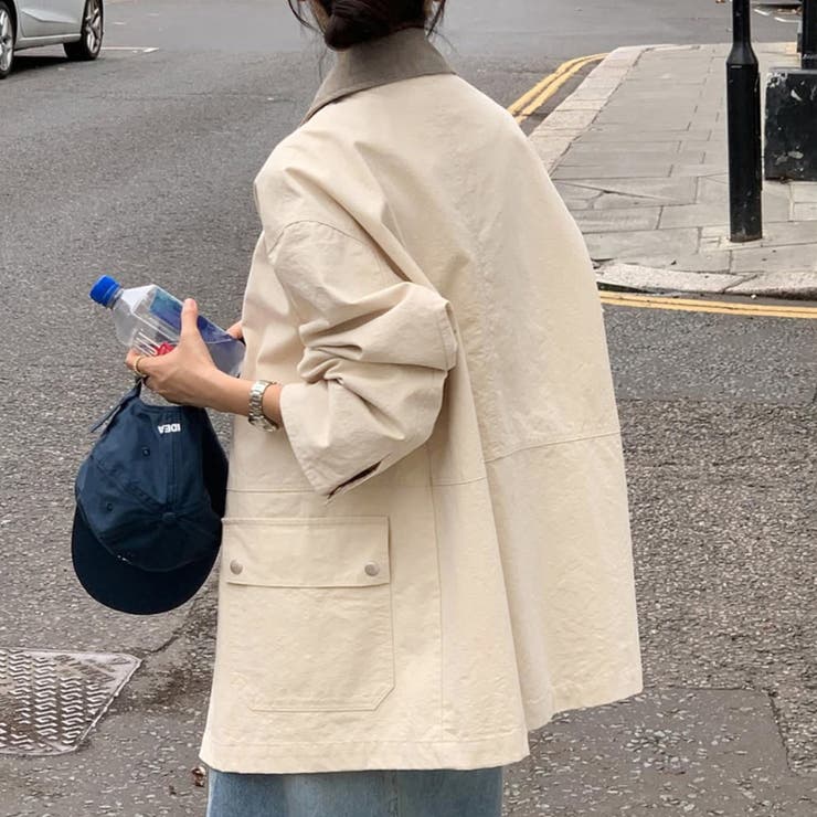 配色ステッチ入りカジュアルジャケット | Doux Belle  | 詳細画像3 