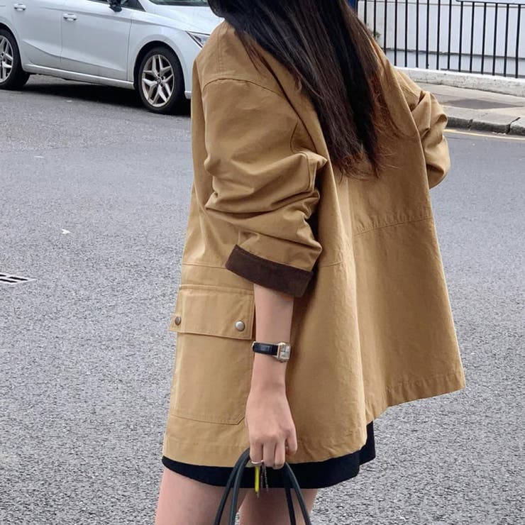 配色ステッチ入りカジュアルジャケット | Doux Belle  | 詳細画像8 