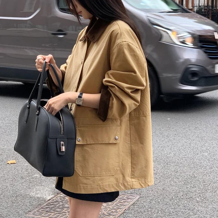 配色ステッチ入りカジュアルジャケット | Doux Belle  | 詳細画像9 