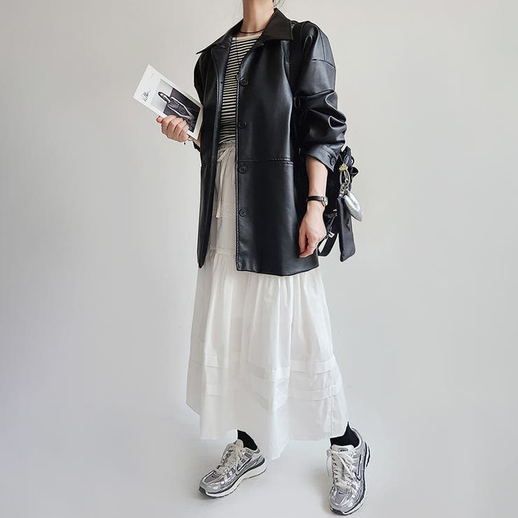 フェイクレザーシャツジャケット | Doux Belle  | 詳細画像2 