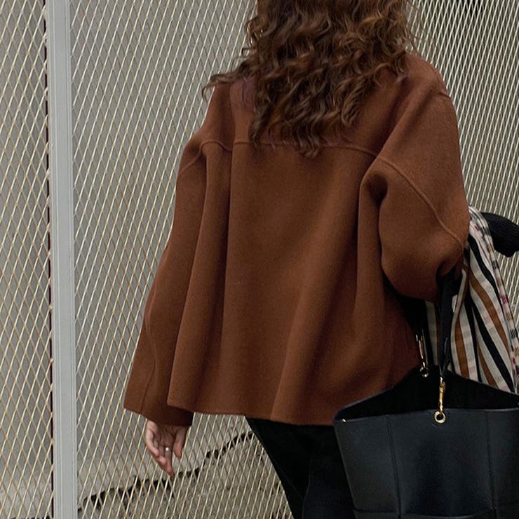 ウール調ワイドカラーショートジャケット | Doux Belle  | 詳細画像10 