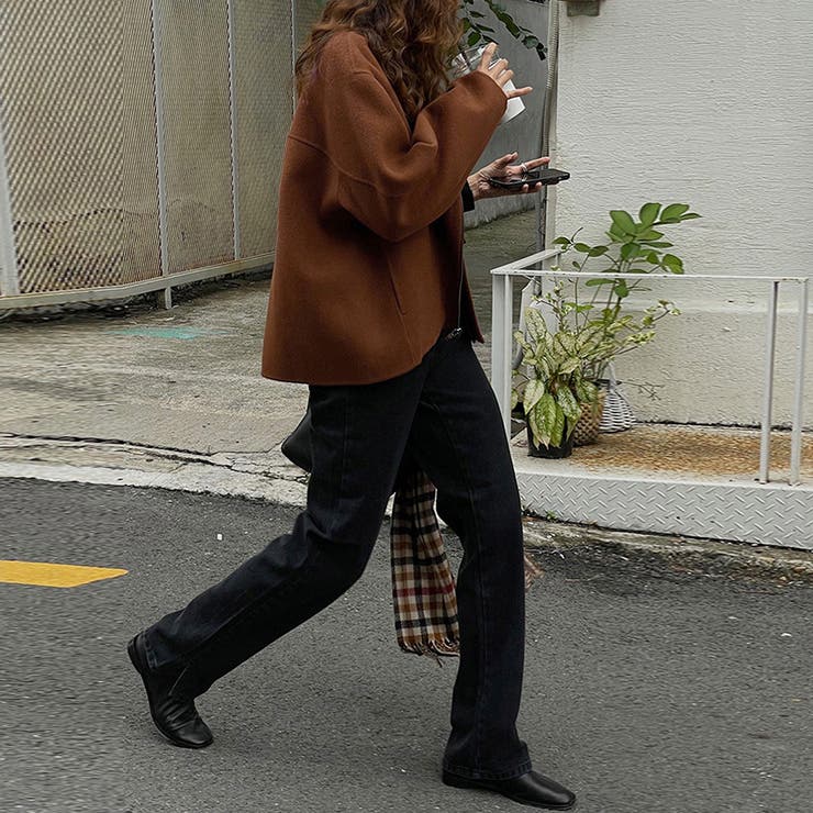 ウール調ワイドカラーショートジャケット | Doux Belle  | 詳細画像12 