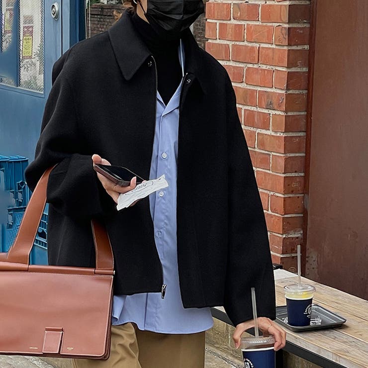 ウール調ワイドカラーショートジャケット | Doux Belle  | 詳細画像13 