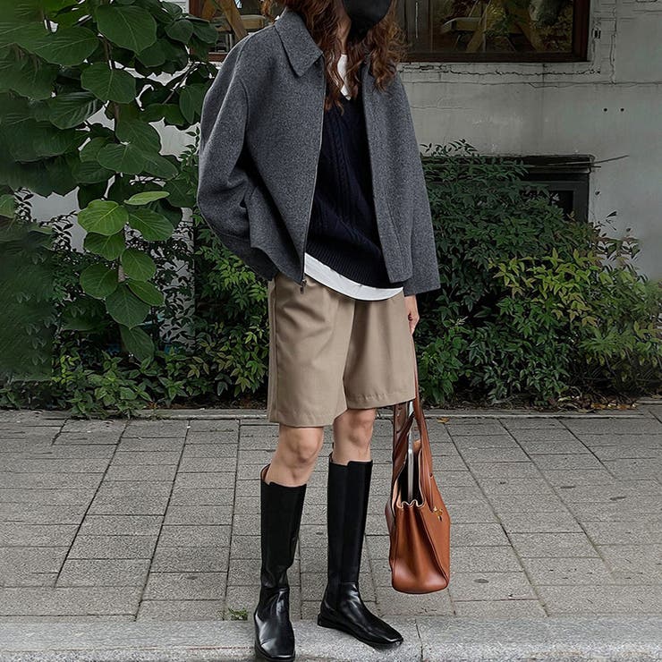 ウール調ワイドカラーショートジャケット | Doux Belle  | 詳細画像2 