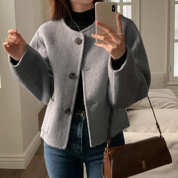 ウール調ショート丈ジャケット | Doux Belle  | 詳細画像8 