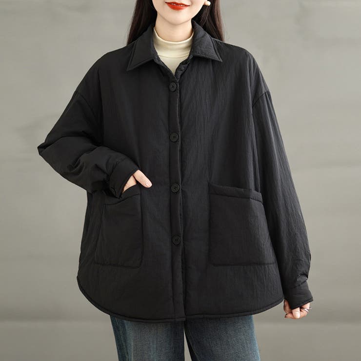 ブラック | オーバーサイズシャツジャケット レディース シャツジャケット | Doux Belle 