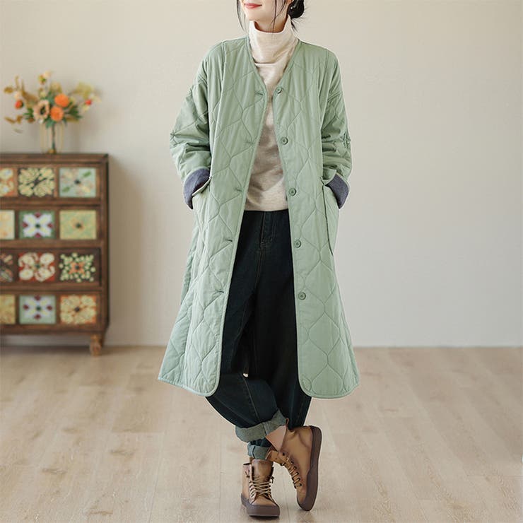 ダイヤキルト加工ロングコート | Doux Belle  | 詳細画像10 