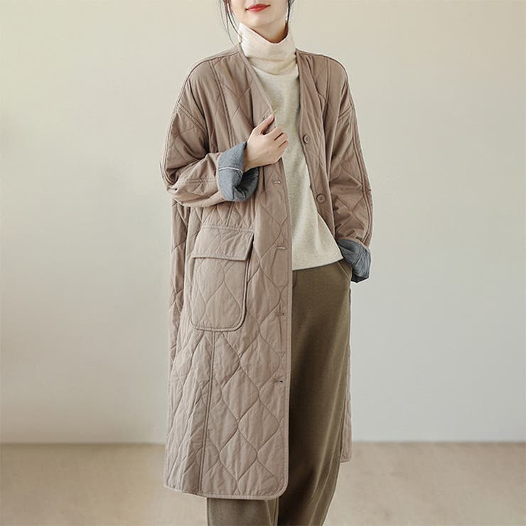 ダイヤキルト加工ロングコート | Doux Belle  | 詳細画像2 