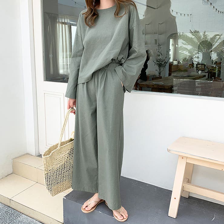 ブラウスパンツセット セットアップ レディース 長袖 長パンツ ワイドパンツ 品番 Dblw Doux Belle ドゥーベル の レディースファッション通販 Shoplist ショップリスト