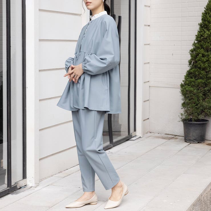 ラウンドネックペプラムシルエットセットアップ | Doux Belle  | 詳細画像11 