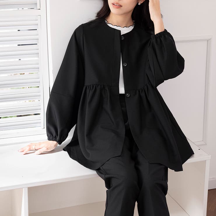 ラウンドネックペプラムシルエットセットアップ | Doux Belle  | 詳細画像19 