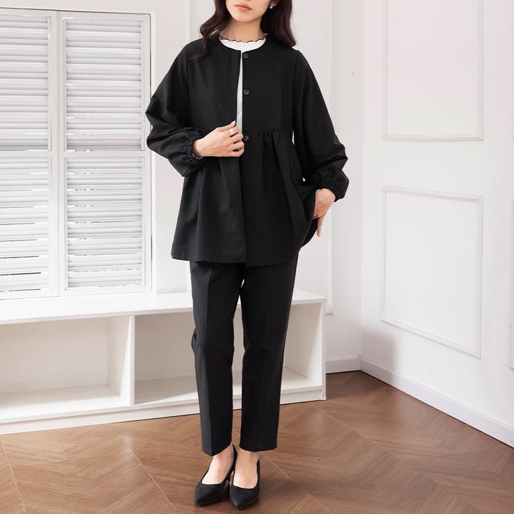 ラウンドネックペプラムシルエットセットアップ | Doux Belle  | 詳細画像20 