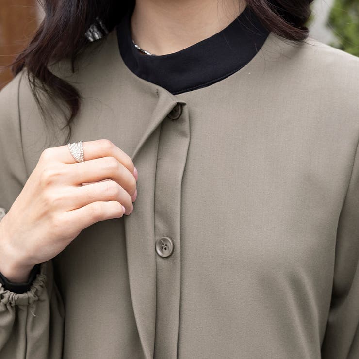 ラウンドネックペプラムシルエットセットアップ | Doux Belle  | 詳細画像22 