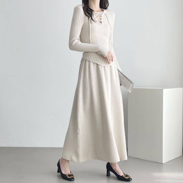 レースアップ×リブニットセットアップ | Doux Belle  | 詳細画像10 