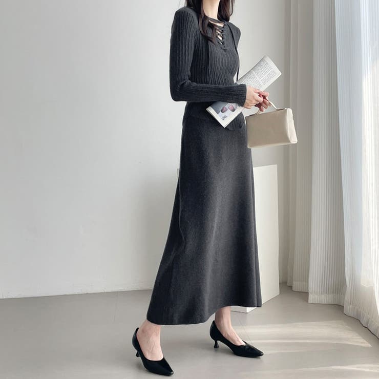 レースアップ×リブニットセットアップ | Doux Belle  | 詳細画像11 