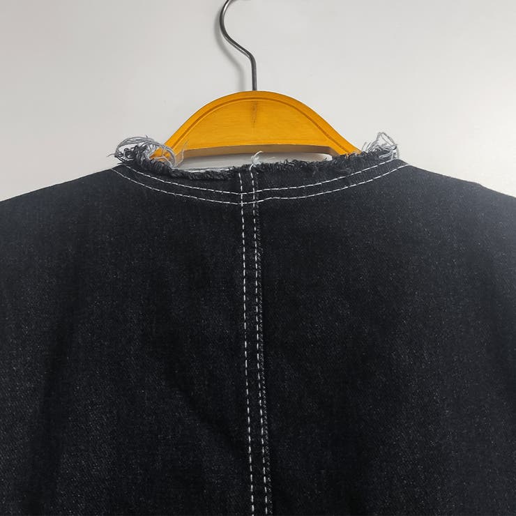 デニムノースリーブベスト＆ワイドパンツセットアップ | Doux Belle  | 詳細画像10 