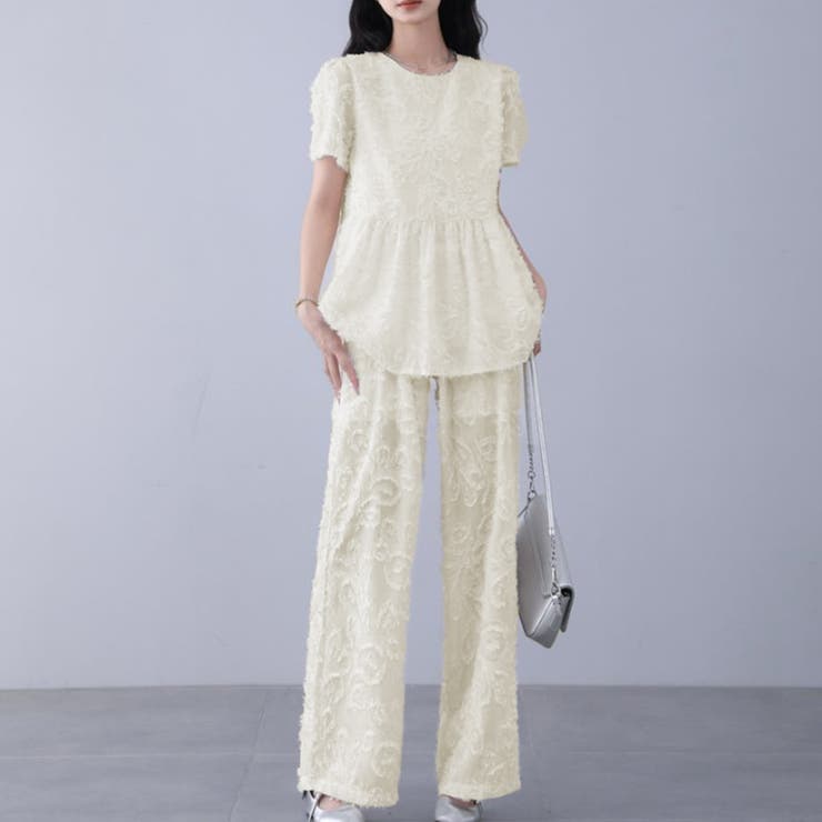 ベージュ | 総レースセットアップ レディース セットアップ | Doux Belle 