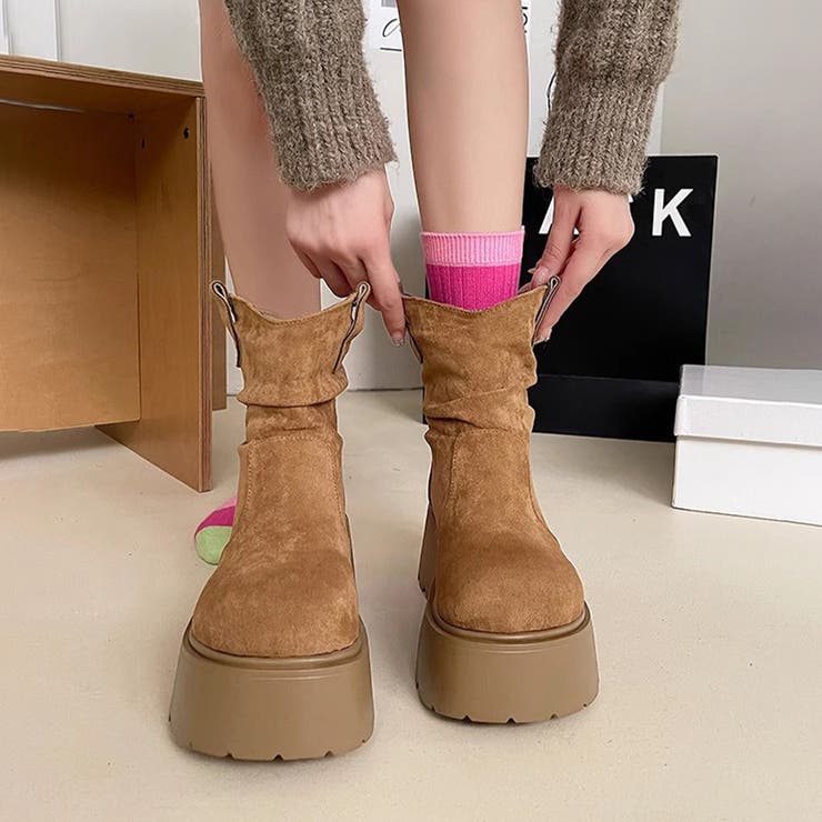 スエード調厚底ブーツ | Doux Belle  | 詳細画像2 