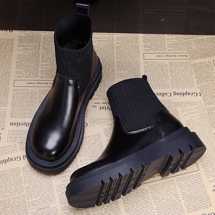 リブソックス風厚底ショートブーツ | Doux Belle  | 詳細画像8 