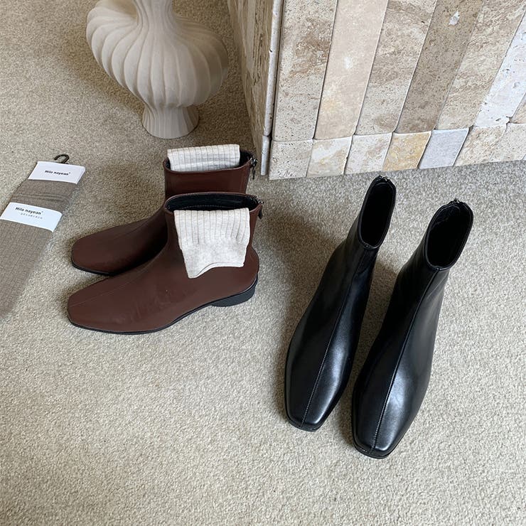 サイドジップ付きショートブーツ | Doux Belle  | 詳細画像10 