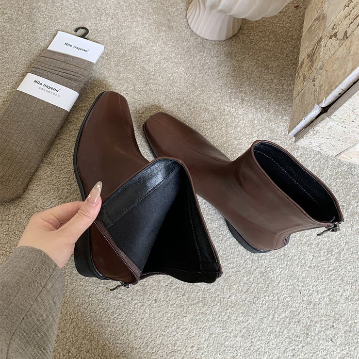 サイドジップ付きショートブーツ | Doux Belle  | 詳細画像11 