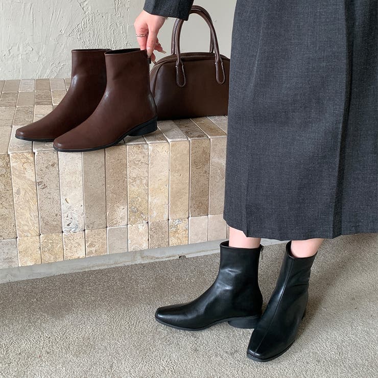 サイドジップ付きショートブーツ | Doux Belle  | 詳細画像3 