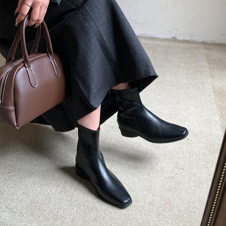 サイドジップ付きショートブーツ | Doux Belle  | 詳細画像4 