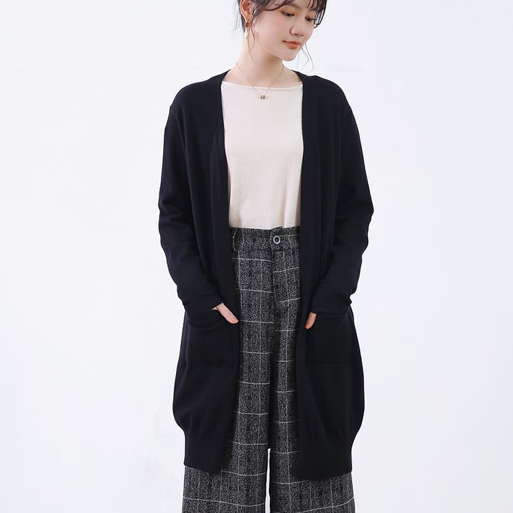 ニット カーディガン ロングカーディガン レディース 長袖[品番