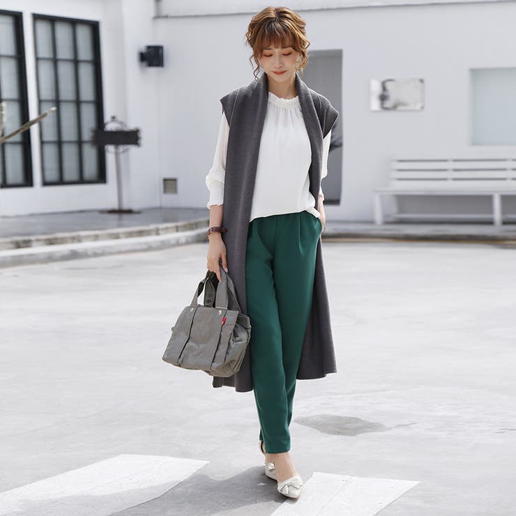 ニットジレ ロングジレ レディース ノースリーブ ロング  レイヤード 重ね着 | Doux Belle  | 詳細画像21 