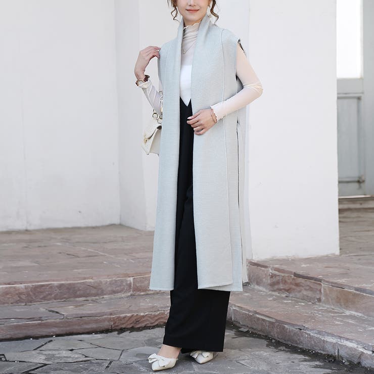 ニットジレ ロングジレ レディース ノースリーブ ロング  レイヤード 重ね着 | Doux Belle  | 詳細画像31 