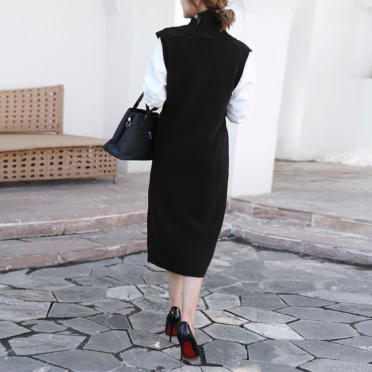 ニットジレ ロングジレ レディース ノースリーブ ロング  レイヤード 重ね着 | Doux Belle  | 詳細画像39 