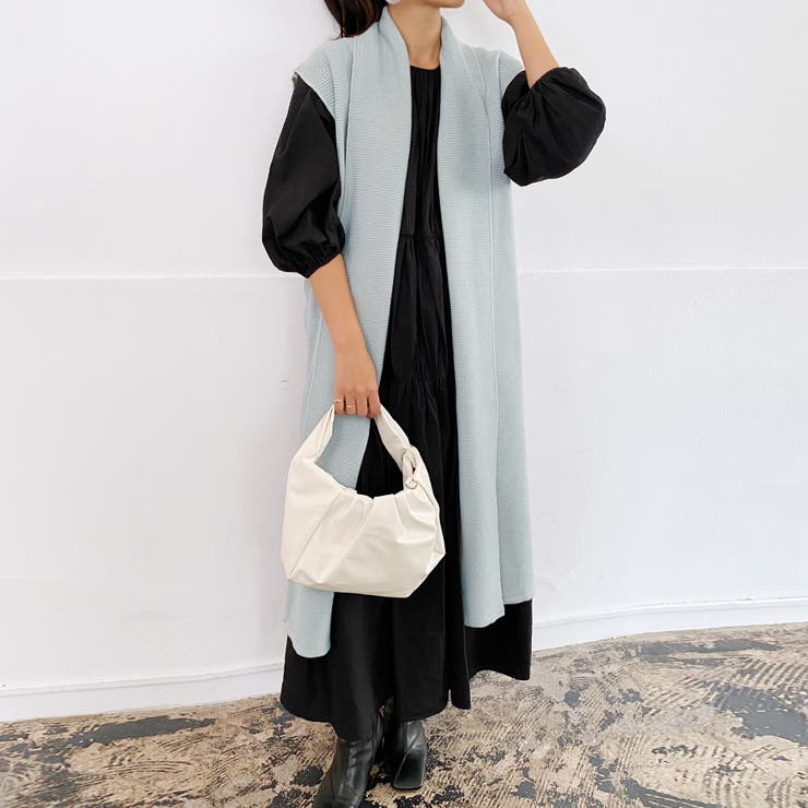 ニットジレ ロングジレ レディース ノースリーブ ロング  レイヤード 重ね着 | Doux Belle  | 詳細画像32 